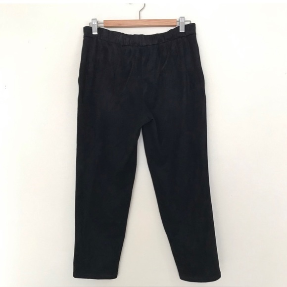 Babaton Cohen Pant | Black Microsuede Cropped Dress Pants - Picture 6 of 10
